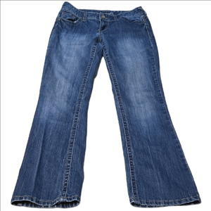 Maurices Dark Blue Boot Cut Jeans Bootleg Size 5/6 Short